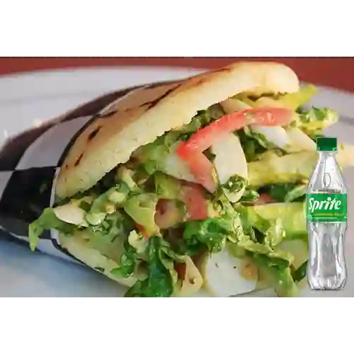 Combo Arepa Vegetariana + Sprite Original 400ml