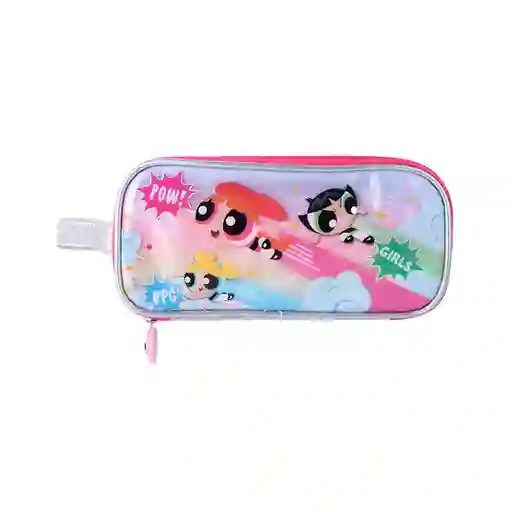 Cartuchera Purpurina Plateada Las Chicas Superpoderosas Miniso