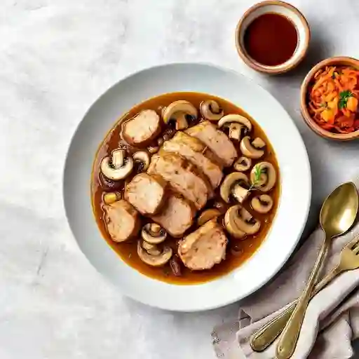 Lomo de Cerdo en Champiñones