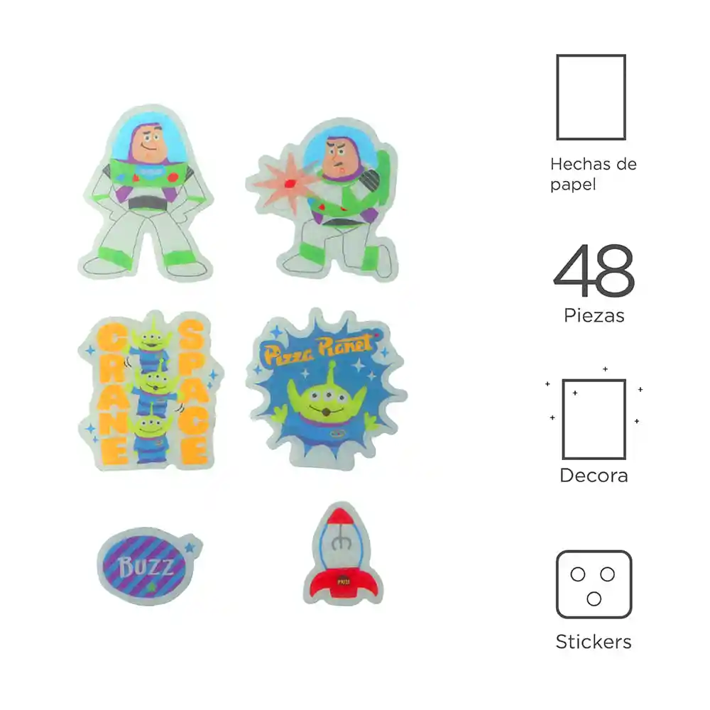 Sticker en Forma de Buzz Lightyear y Alien Disney Miniso