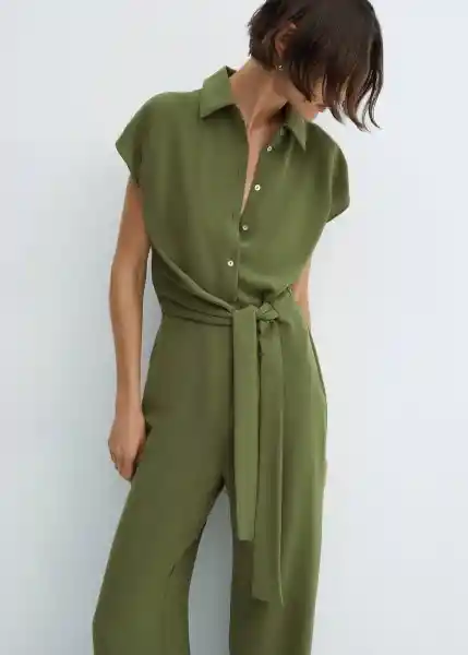 Enterizo Mono Juani Verde Talla M Mujer Mango