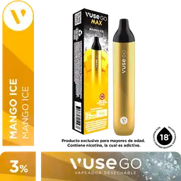 Vapeador Desechable Vuse Go Max Mango Ice 3% Paquetex1Und