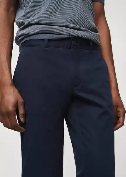 Pantalón Borne Navy Talla 38 Hombre Mango