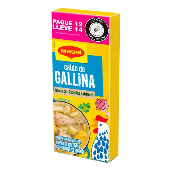 Maggi Caldo de Gallina en Cubos con Especias Naturales