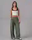 Pantalón Con Prences Mujer Verde Velado Medio T 8 93336 Rifle