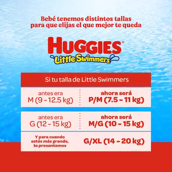 Pañales Huggies Little Swimmers Etapa 3-4/G-XG