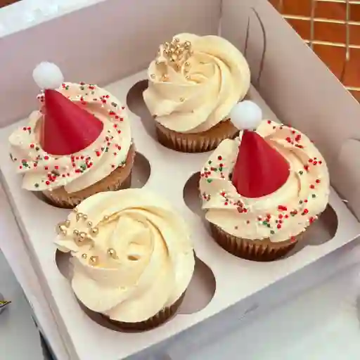 Cupcakes gorro navideño