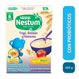 Cereal infantil NESTUM Trigo, Banano y Manzana x 200g