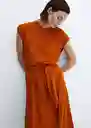 Vestido Vaiana-w Terracota Talla S Mujer Mango