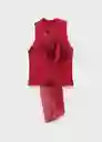 Blusa Amapola Rojo Talla M Mujer Mango