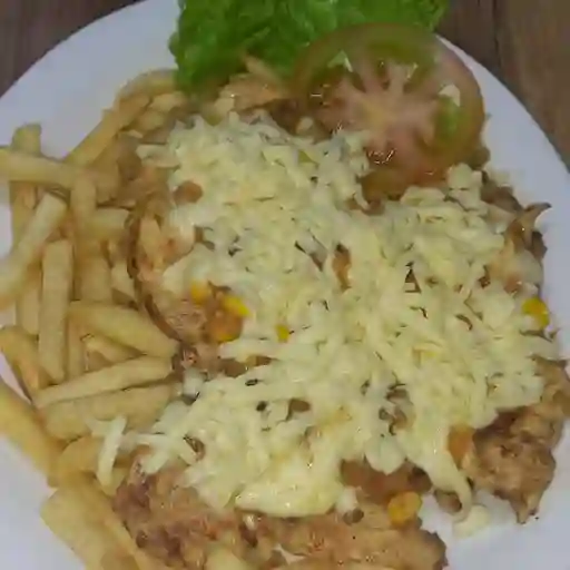 Pechuga ranchera gratinada