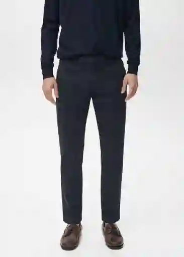 Pantalón Prato Navy Talla 40 Hombre Mango
