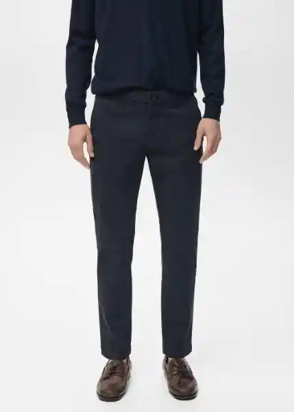 Pantalón Prato Navy Talla 40 Hombre Mango
