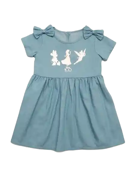 Vestido Manga Corta Azul Talla 5T