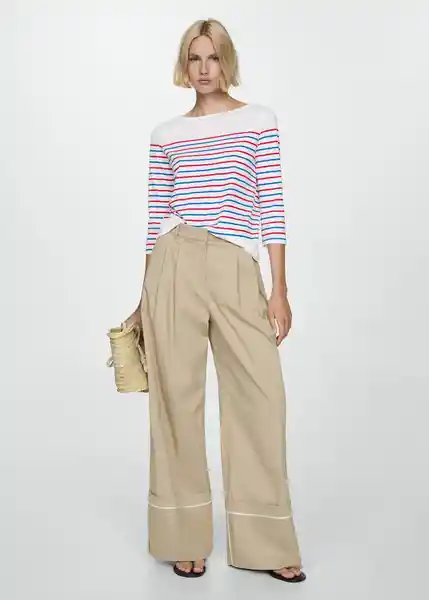 Camiseta Parisian Blanco Talla XS Mujer Mango