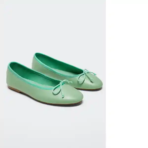 Zapato Paso Verde Pastel Talla 42 Mujer Mango