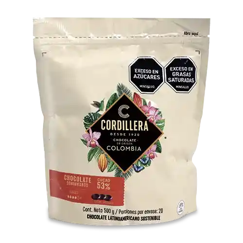 Cordillera Cobertura Chocolate 53% Semiamargo