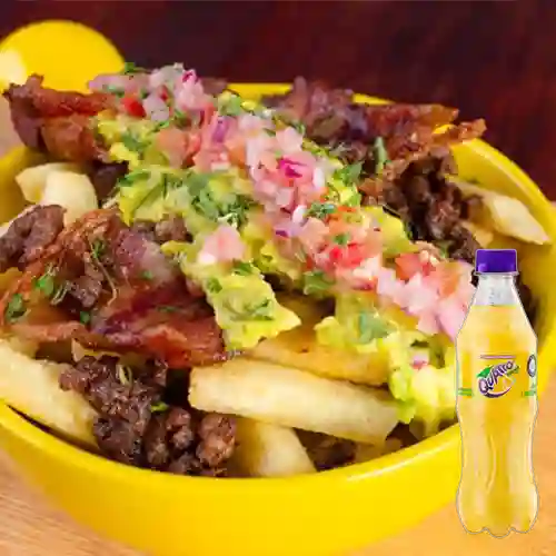 Combo Papa Burger Mexicana + Quatro Original 400ML