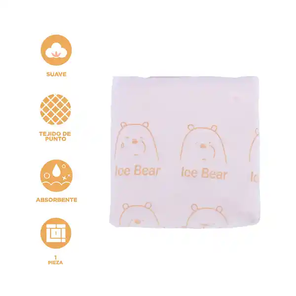 Toalla de Baño en Microfibra we Bare Bears Naranja Miniso