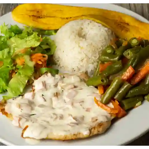 Lomo O Filete en Crema y Tocineta