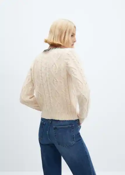 Jersey Frizzly Beige Talla M Mujer Mango