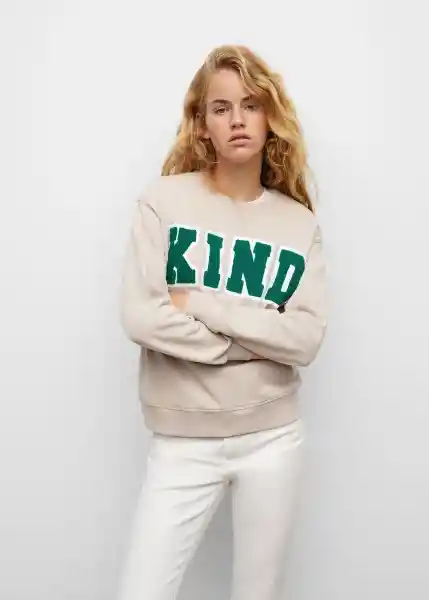 Sudadera Kind Beige Talla 20 Teen Niñas Mango