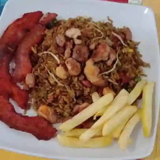 Arroz chino con tocineta personal