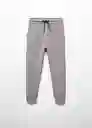 Pantalón Zipper Gris Talla 12 Niños Mango