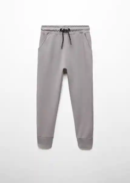 Pantalón Zipper Gris Talla 12 Niños Mango