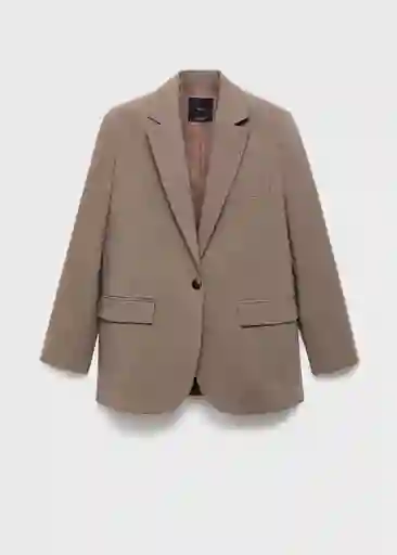 Blazer Americana Mila Camel Talla M Mujer Mango