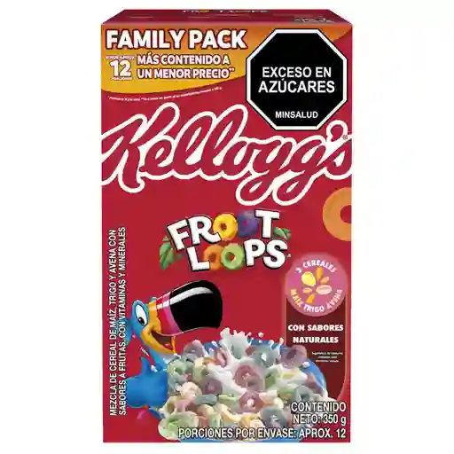 Froot Loops Cereal en Forma de Aros Sabor a Frutas
