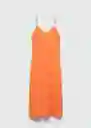 Vestido Honolulu Naranja Pastel Talla 20 Niñas Mango