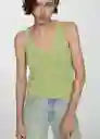 Top Sito Verde Talla M Mujer Mango