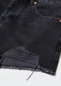 Short Hailey Tejano Negro Talla 36 Mujer Mango