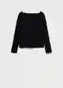 Camiseta Saco Negro Talla M Mujer Mango