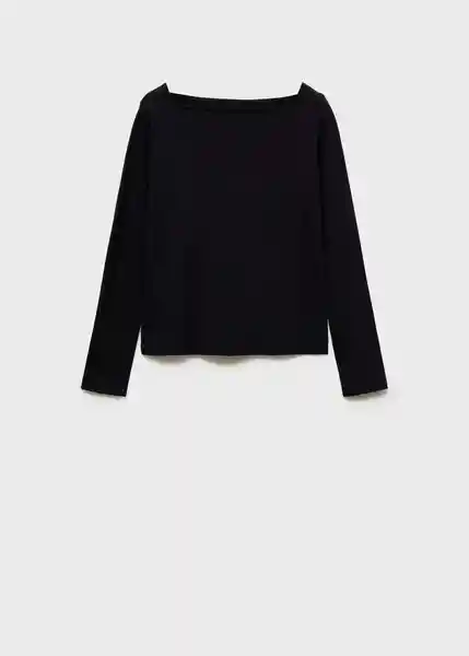 Camiseta Saco Negro Talla M Mujer Mango