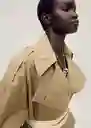 Abrigo Trench Cherry Camel Talla S Mujer Mango
