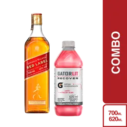 Combo Johnnie Walker Red Label +Hidratante Gatorlit Fresa Kiwi