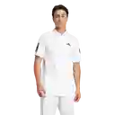 Adidas Camiseta Polo Club 3Str Para Tenis Hombre Blanco Talla XL
