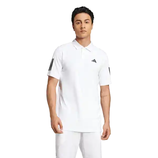 Adidas Camiseta Polo Club 3Str Para Tenis Hombre Blanco Talla XL