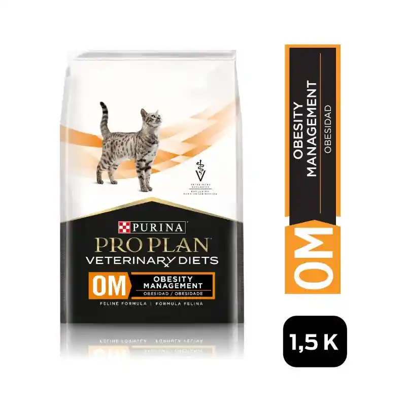 Comida para gato Purina Pro Plan Veterinary Diets OM Obesidad x 1,5 kg
