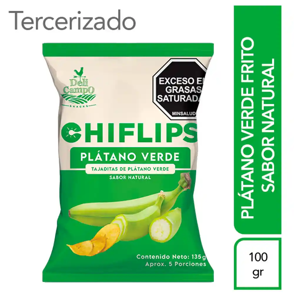 Platano Verde Frito Sabor Natural Deli Campo