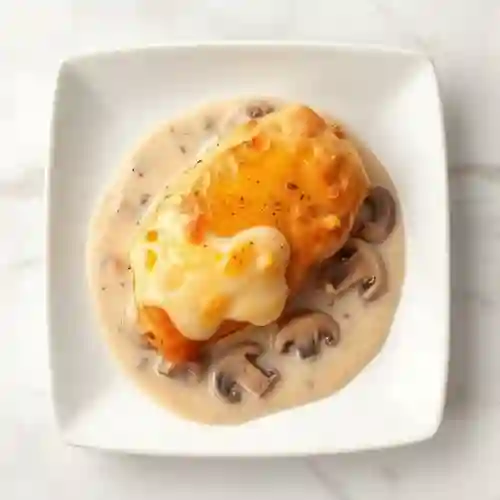 Pechuga Gratinada con Champiñones