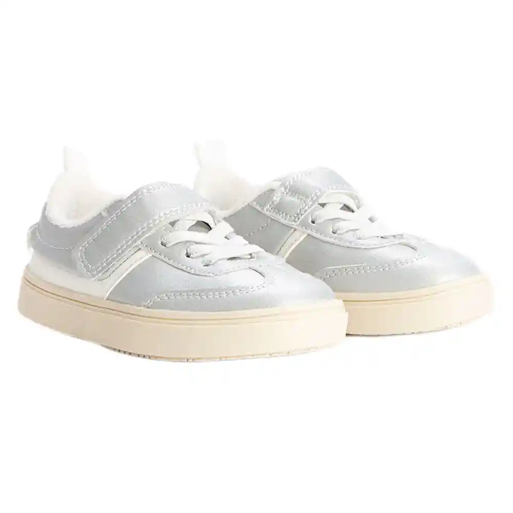 Tenis Plateados Cordones Elásticos Bebita Susi Tenis Baby Fresh Talla 23