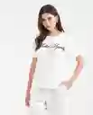 Camiseta Retro Sporty Graphic Tee Crudo Pristino T M Chevignon
