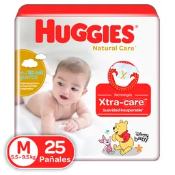 Huggies Pañal Desechable Natural Care Xtra Care Talla M