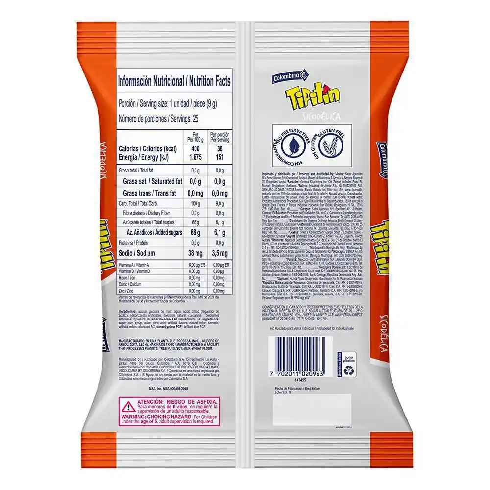  Tipitin Chupetas Sico Deli Cas Sabores Variados 