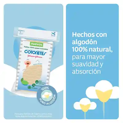 Hisopos Cotonetes Papel Reciclable 300 U