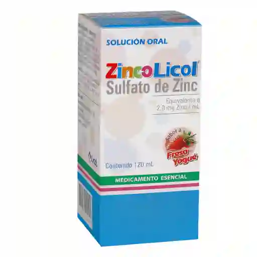 Zinco-Licol Solución Oral Sabor a Fresa (2.0 mg)
