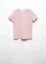 Camiseta Mango Rosa Talla 06 Niñas Mango